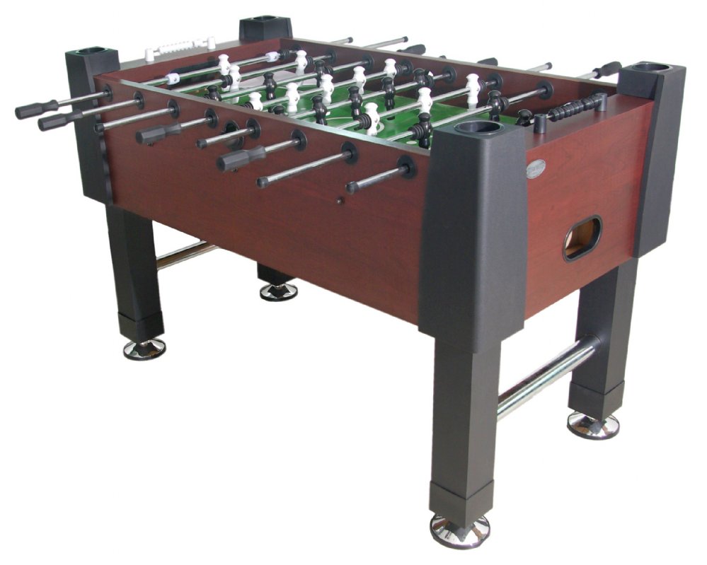 Berner Billiards "The Player" Foosball Table in Mahogany with both 1