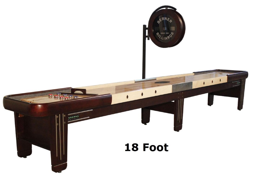 Berner Billiards Shuffleboard Table The Retro. Available in 14, 16 or