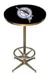 MLB Team Logo Chrome Bar/Pub Table