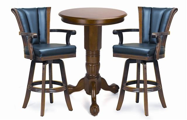 Honey Pedestal Pub Table & 2 Chair Set by Berner Billiards Honey Pedestal Pub Table & 2 Chair Set by Berner Billiards