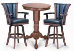 Oak Pedestal Pub Table & 2 Chair Set by Berner Billiards