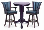 Mahogany Pedestal Pub Table & 2 Chair Set by Berner Billiards