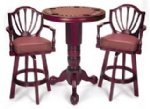 Mahogany Pub Table with Flip Poker & Chess/Checker & 2 Chair Set ~ by Imperial <BR>ON SALE 10% OFF