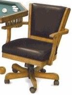 60" Round Poker Table + 4 Chairs in Oak by Berner Billiards