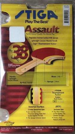STIGA Assault Racket for Table Tennis / Ping Pong Paddles  / USATT
