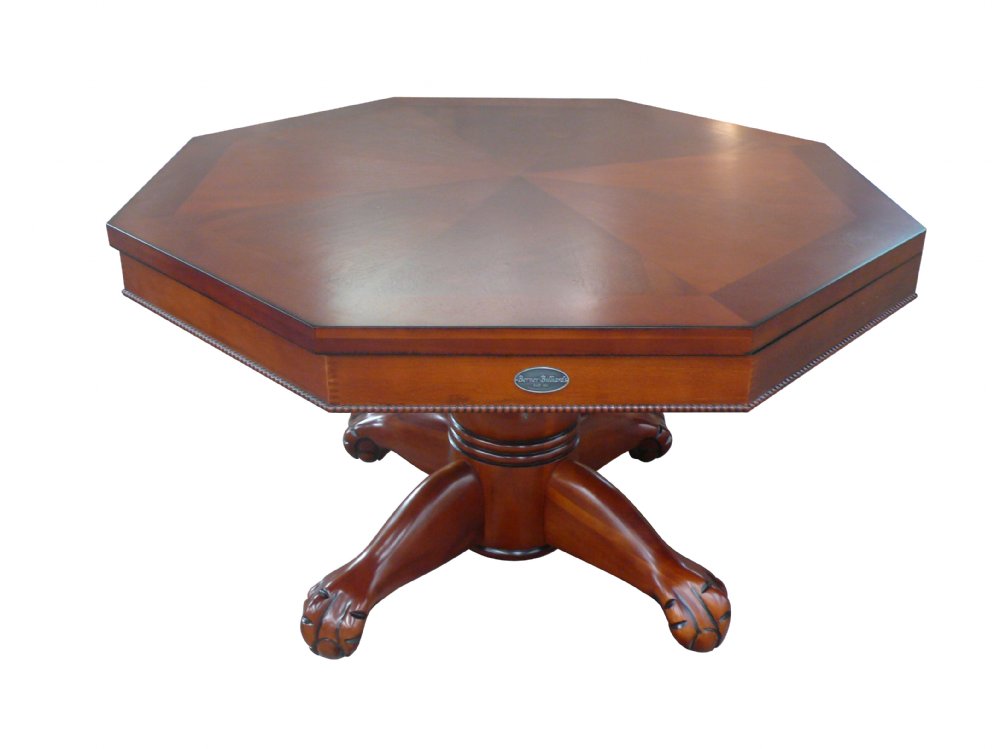 3 in 1 Table Octagon 48 Table with Slate Bumper Pool, Poker and
