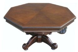 3 in 1 Table - Octagon 54" w/Bumper Pool +4 Chairs - Dark Walnut by Berner Billiards