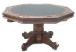 3 in 1 Table - Octagon 54" w/Bumper Pool - Dark Walnut by Berner Billiards