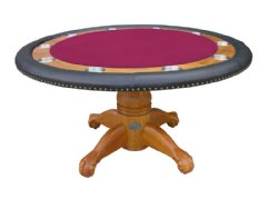 60" Round Poker Table in Oak by Berner Billiards