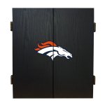 Denver Broncos Fan's Choice Dartboard, Dart & Cabinet Set in Black<BR>FREE SHIPPING