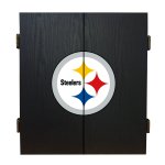 Pittsburgh Steelers Fan's Choice Dartboard, Dart & Cabinet Set in Black<BR>FREE SHIPPING