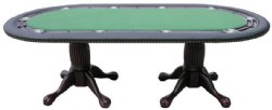 2 in 1 - 96" Holdem Poker & Dining Table in Mahogany Finish by Berner Billiards <BR>FREE SHIPPING