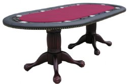 2 in 1 - 96" Holdem Poker & Dining Table in Mahogany Finish by Berner Billiards <BR>FREE SHIPPING