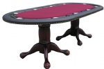 96" Oval Holdem Poker Table in Mahogany Finish by Berner Billiards <BR>FREE SHIPPING