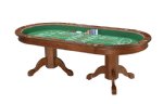 4 in 1 - 88" Holdem Poker, Craps, Roulette & Dining Table in Antique Cherry by Berner Billiards<BR>FREE SHIPPING