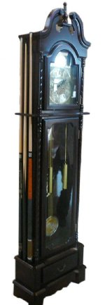 6 Cue Grandfather Clock Cue Rack in Mahogany<BR>FREE SHIPPING<BR>ON SALE