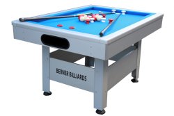 The Orlando Outdoor Bumper Pool Table in Silver by Berner Billiards<BR>FREE SHIPPING - ON SALE
