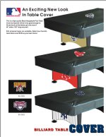 8 foot Naugahyde Pool Table Cover - MLB Teams <BR>FREE SHIPPING
