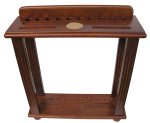 10 Cue Floor Rack in Walnut by Berner Billiards<br>FREE SHIPPING