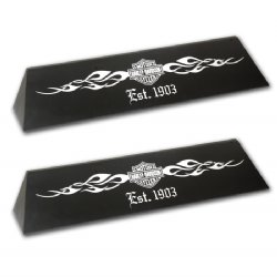 H-D� B&S Flames 12' Shuffleboard Table - Vintage Black