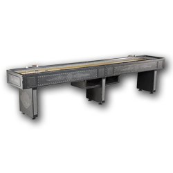 H-D� B&S Flames 12' Shuffleboard Table - Vintage Black