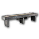 H-D® B&S Flames 12' Shuffleboard Table - Vintage Black