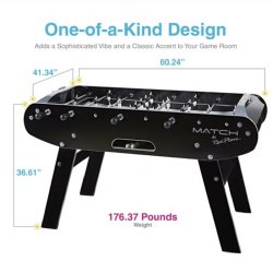 Rene Pierre Match Foosball Table in Black<br>FREE SHIPPING