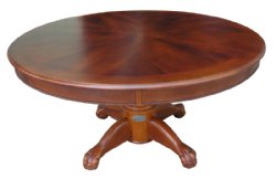 60" Round Poker Table + 4 Chairs in Antique Walnut by Berner Billiards