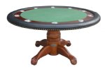 60" Round Poker Table in Antique Walnut by Berner Billiards