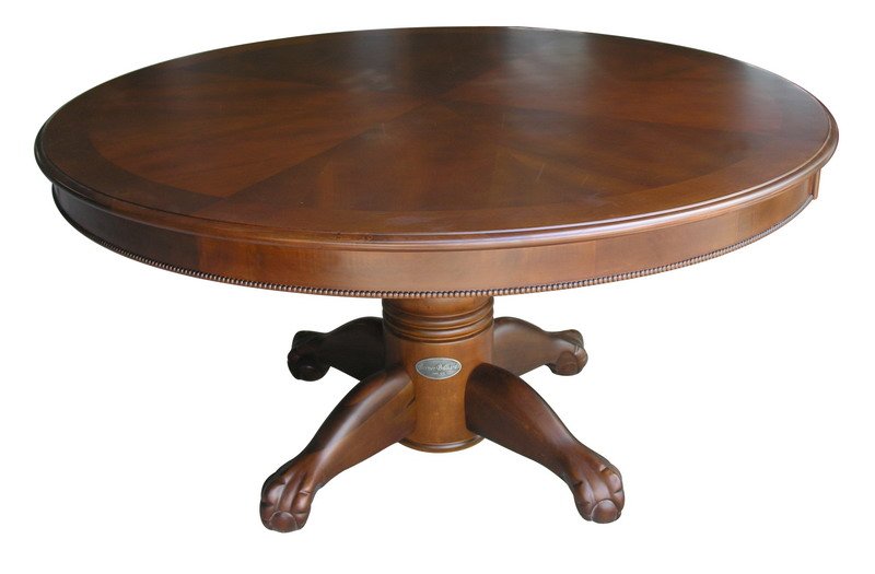 Berner Billiards 60 Round Poker Table in Dark Walnut Finish