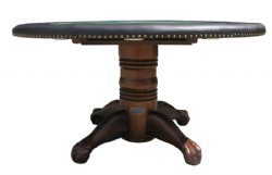 60" Round Poker Table + 4 Chairs in Dark Walnut by Berner Billiards