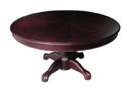 60" Round Poker Table in Mahogany by Berner Billiards