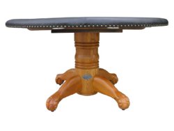 60" Round Poker Table + 4 Chairs in Oak by Berner Billiards
