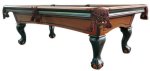 7 foot Sarasota Pool Table ~ Ebony & Honey with Ball & Claw Leg <BR>FREE SHIPPING <BR>ON SALE