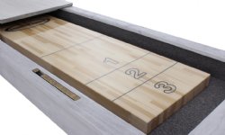 The Urban Shuffleboard Table in White with optional Top - available in 9, 12, 14 or 16 foot by Berner Billiards <BR>FREE SHIPPING