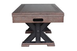 "The Weathered" Rectangular SLATE Bumper Pool Table in Black Oak by Berner Billiards<BR>FREE SHIPPING