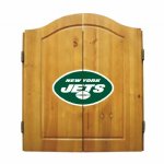 New York Jets Dartboard, Darts & Cabinet Set