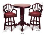 Mahogany Pedestal Pub Table & 2 Chair Set by Berner Billiards