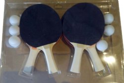 Table Tennis 4 Player Paddle / Racket Set with 6 Balls<BR>FREE SHIPPING