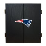 New England Patriots Fan's Choice Dartboard, Dart & Cabinet Set in Black<BR>FREE SHIPPING