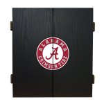 University Of Alabama - Crimson Tide Fan's Choice Dartboard, Dart & Cabinet Set in Black<BR>FREE SHIPPING