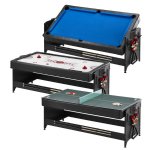 Pockey 3 in 1 Pool, Air Hockey & Ping Pong Table with Blue Cloth by FatCat <BR>FREE SHIPPING