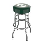 Green Bay Packers Chrome Pub Bar Stool<BR>FREE SHIPPING