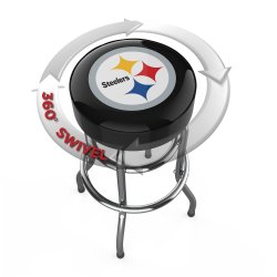 Pittsburgh Steelers Chrome Pub Bar Stool<BR>FREE SHIPPING