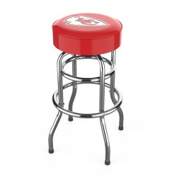 Kansas City Chiefs Chrome Pub Bar Stool<BR>FREE SHIPPING