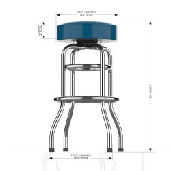 Miami Dolphins Chrome Pub Bar Stool<BR>FREE SHIPPING