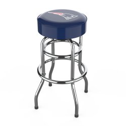 New England Patriots Chrome Pub Bar Stool<BR>FREE SHIPPING