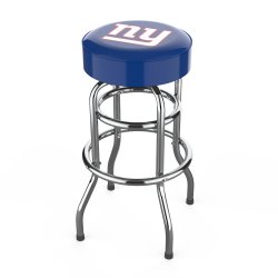 New York Giants Chrome Pub Bar Stool<BR>FREE SHIPPING