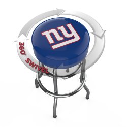 New York Giants Chrome Pub Bar Stool<BR>FREE SHIPPING