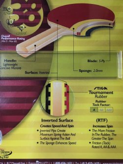 STIGA Assault Racket for Table Tennis / Ping Pong Paddles  / USATT